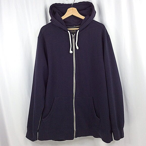 Pendleton Hoodie Sweatshirt Mens Size XXL 2XL Navy Blue Full Zip PolyCotton - Picture 1 of 6
